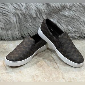 Michael Michael Kors Women’s Keaton Slip-On Logo Sneakers. New